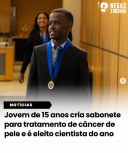Sensacional: adolescente de 15 anos cria sabonete que ajuda no tratamento de câncer de pele e ganha prêmio Jovem Cientista do Ano