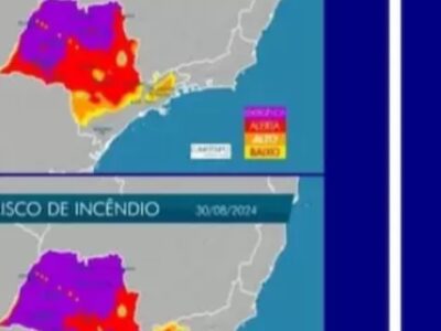 No fim de semana, quase todas as regiões de São Paulo enfrentarão risco máximo de incêndios. Confira o mapa