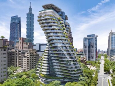 Torre com “formato de DNA” em Taiwan traz habitação sustentável