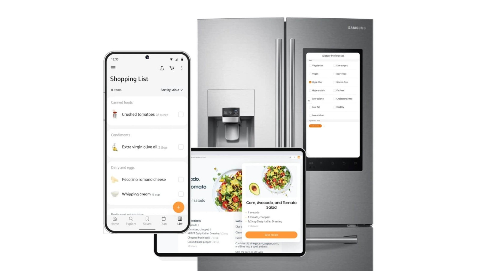 Samsung Food: app de gestão de alimentos usa IA para reconhecer comida