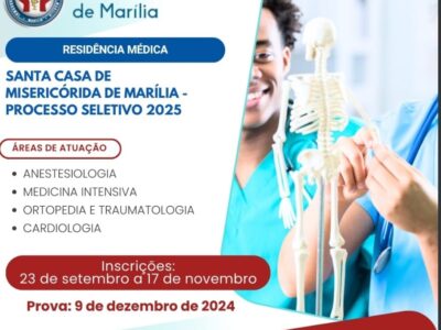 Inscrições para a Residência Médica da Santa Casa de Marília podem ser feitas até 17 de novembro