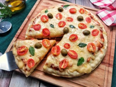 Receita de pizza de liquidificador fácil