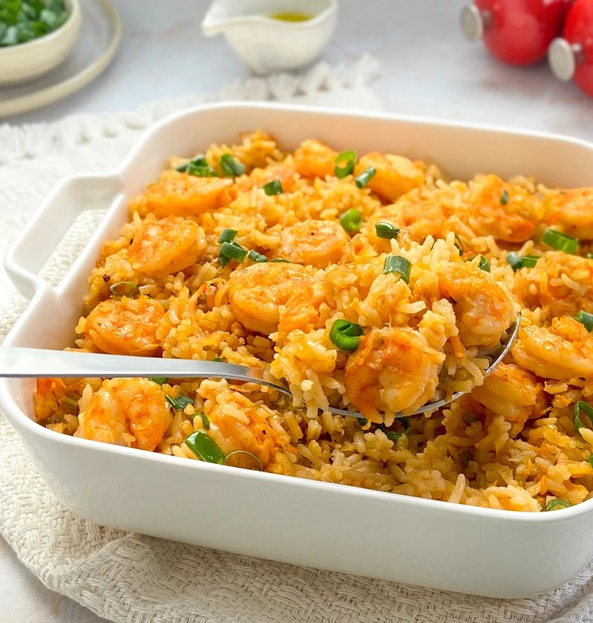 A maravilhosa receita de arroz com camarão