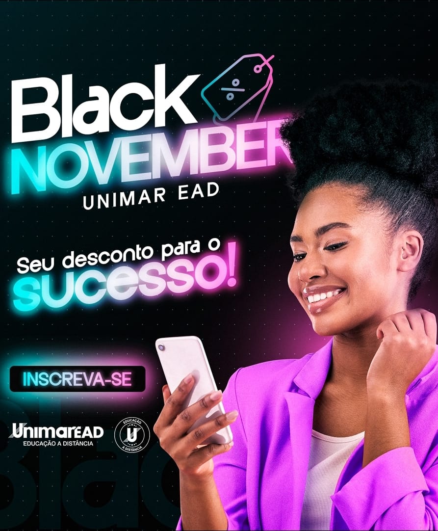 Black November: Cursos na modalidade a distância da Unimar a partir de R$ 99,90. São 43 cursos para quem deseja entrar na graduação. Matricule-se por aqui!