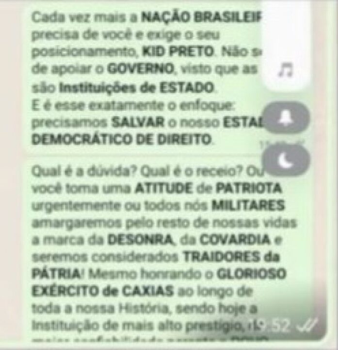 Braga Netto enviou mensagem pressionando o comandante do Exército da época, general Freire Gomes, a aderir ao suposto golpe de Estado; VEJA IMAGENS