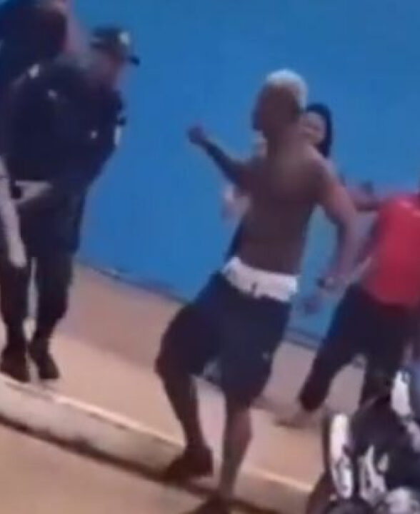Terra sem lei: policial leva bofete ao tentar prender ‘meliante’; VEJA VÍDEO