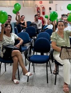 Pacientes do ambulatório de tabagismo da Santa Casa de Marília participam de palestra sobre a importânciada doação de órgãos
