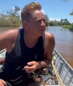 Cantor Leonardo encontra onça-pintada enquanto pescava; VEJA VÍDEO