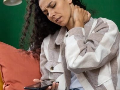 Você sabia que o uso do celular pode adicionar até 27 kg na sua coluna? É conhecida como Síndrome do pescoço de texto. Entenda e previna-se