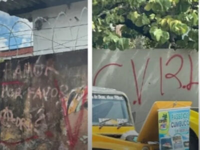 Facção criminosa picha delegacia e pontos turísticos