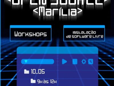 Unimar promove o Open Source Marília 2025 neste sábado. Gratuito e celebra a cultura do software livre e da inovação tecnológica. Inscreva-se aqui