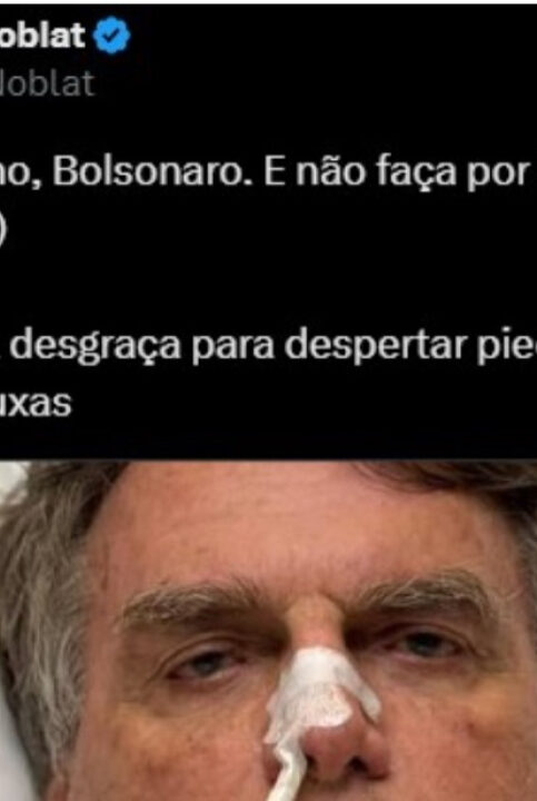 Ricardo Noblat faz postagem mandando Bolsonaro para o inferno, mas depois apaga publicação