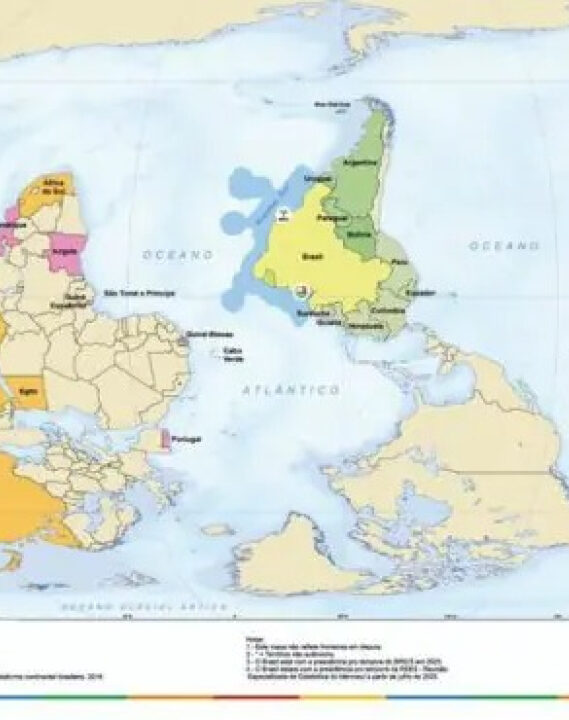 Agentes do mercado financeiro debocham de novo mapa-múndi do IBGE