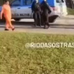 URGENTE: Funcionários da Petrobras protestam e homem se ajoelha implorando pelo pagamento; VEJA VÍDEO