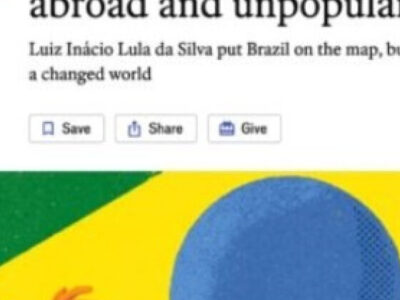 ‘The Economist’: Lula perdeu influência fora e é impopular no Brasil