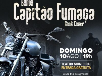 Viagem musical pelos anos 50, 60, 70, 80 e 90. Banda Capitão Fumaça apresenta “Rock in Concert” no Teatro Municipal de Marília. Entrada é gratuita. Veja