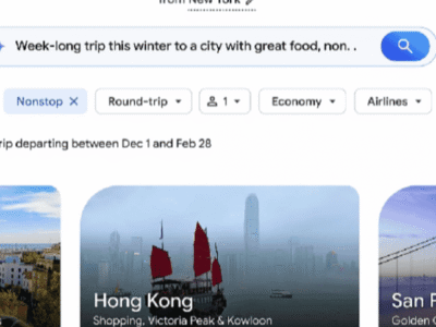 Nova IA do Google planeja viagens com voos em oferta