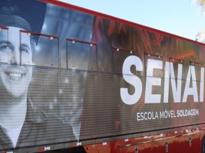 PPA traz Escola Móvel do SENAI e oferece curso de soldagem para colaboradores. Carreta está estacionada no Centro de Treinamento Dona Mara Peres. Veja