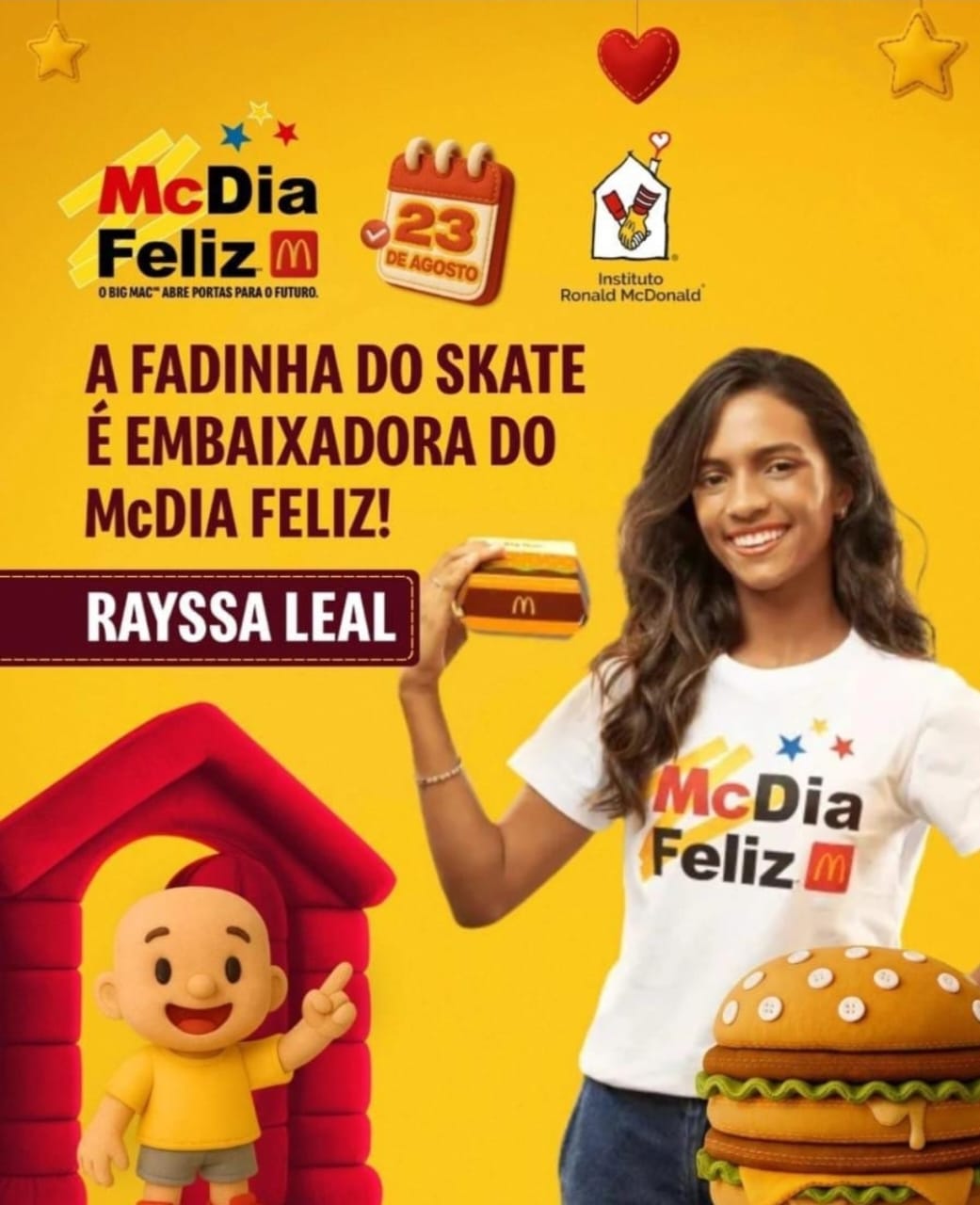 COM BIG MAC A R$ 20, MCDIA FELIZ ACONTECE HOJE, DIA 23, COM SHOWS E RENDA REVERTIDA PARA O COMBATE AO CÂNCER INFANTO-JUVENIL DA SCM. VEJA VÍDEOS