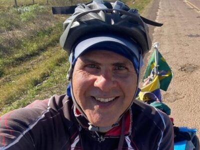 Ciclista Aurélio Magalhães chegará a Marília após oito anos dando a volta ao mundo sobre duas rodas. Veja recepção programada