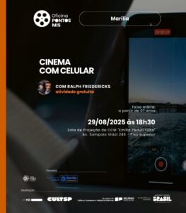 Cultura e Pontos MIS promovem a oficina “Cinema com celular” nesta sexta. Transforme ideias em curtas metragens incríveis. Veja como participar