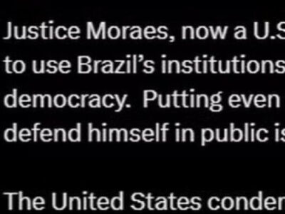 Órgão dos EUA condena Moraes por prisão domiciliar contra Bolsonaro e promete responsabilizar aliados