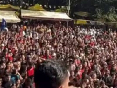 Multidão vermelha marca presença em marcha para Exu