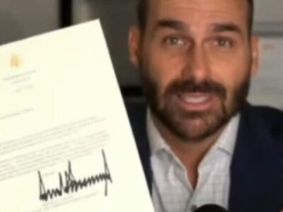 Eduardo mostra carta de Trump a Bolsonaro e manda ‘último recado’