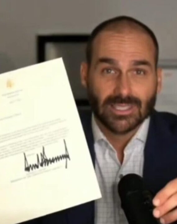 Eduardo mostra carta de Trump a Bolsonaro e manda ‘último recado’