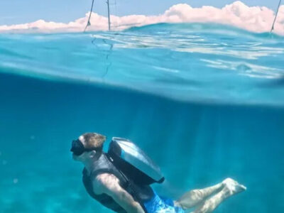 Mochila inovadora permite mergulho abaixo da superfície do oceano; SAIBA VALOR