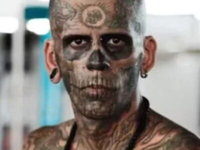 Homem conhecido como ‘mais tatuado do Brasil’ surge irreconhecível e choca fãs