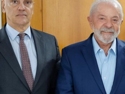 O presidente Lula se encontrou com o ministro do STF, Alexandre de Moraes.