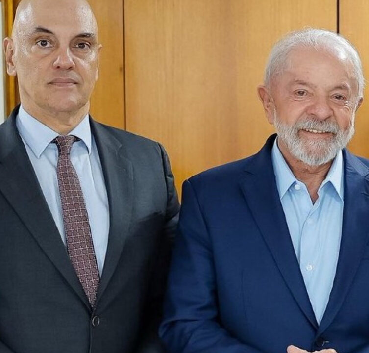 O presidente Lula se encontrou com o ministro do STF, Alexandre de Moraes.