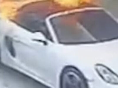 Criminosos incendeiam carro de luxo conversível na zona sul de SP e fogem; prejuízo passa de R$ 80 mil; VÍDEO