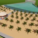 Eco Thermas Tupã faz o interior virar praia com piscina de ondas e 70 coqueiros. Com tecnologia de ponta e cenário de praia tropical, a experiência do litoral estará bem perto de Marília