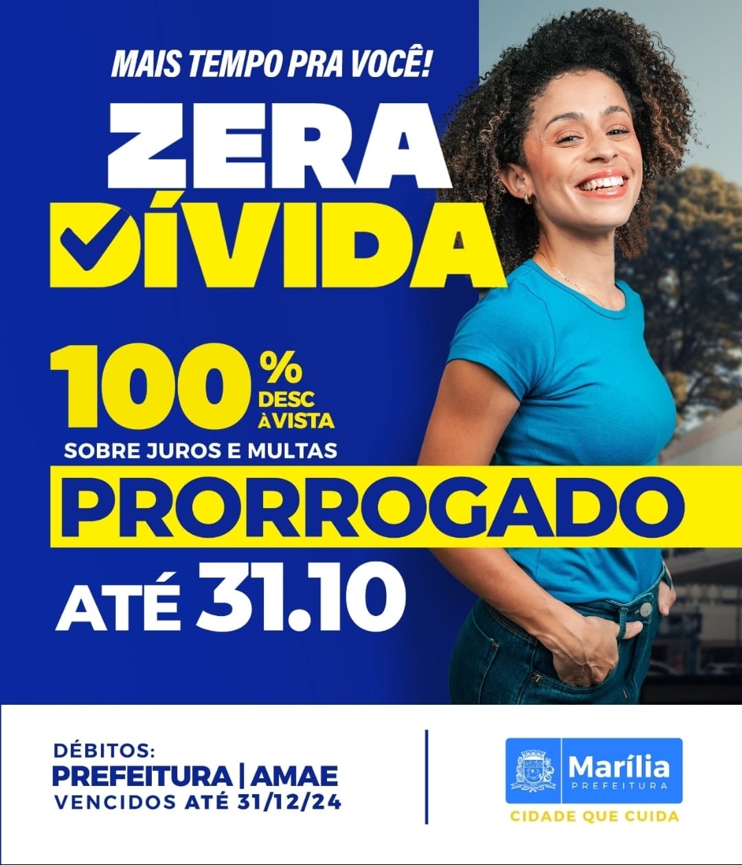 ZERA DÍVIDA: Programa de Regularização de Débitos em Marília é prorrogado até dia 31 de outubro. Consulte e faça se desejar sua adesão no link da matéria