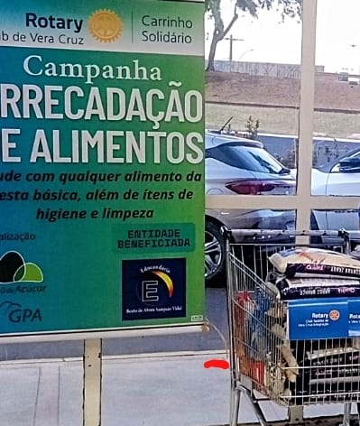 Rotary Internacional: rotarianos intensificam ação do Carrinho Solidário em Marília em parceria com o Grupo Pão de Açucar e destino ao Educandário