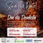 APCD Marília promove uma comemoração especial ao Dia do Dentista com churrasco, espaço kids e música ao vivo. Saiba mais e faça sua reserva por aqui