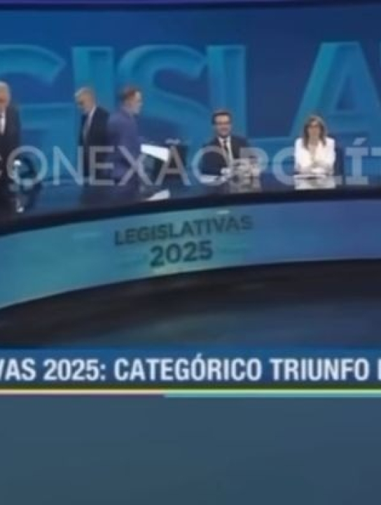 Jornalistas abandonam estúdio ao confirmarem vitória do partido de Milei na Argentina; VEJA VÍDEO