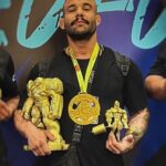 Mariliense Matheus Guru é campeão do Levantamento Terra/ Deadlift Open (100 kg) no Mister Olympia Brasil, em São Paulo, ao levantar 270 quilos. Maior peso levantado na competição