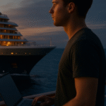 Jovem paga US$ 300 mil por 12 anos de aluguel em um navio-residência que dará a volta ao mundo com todo o conforto de uma cidade flutuante