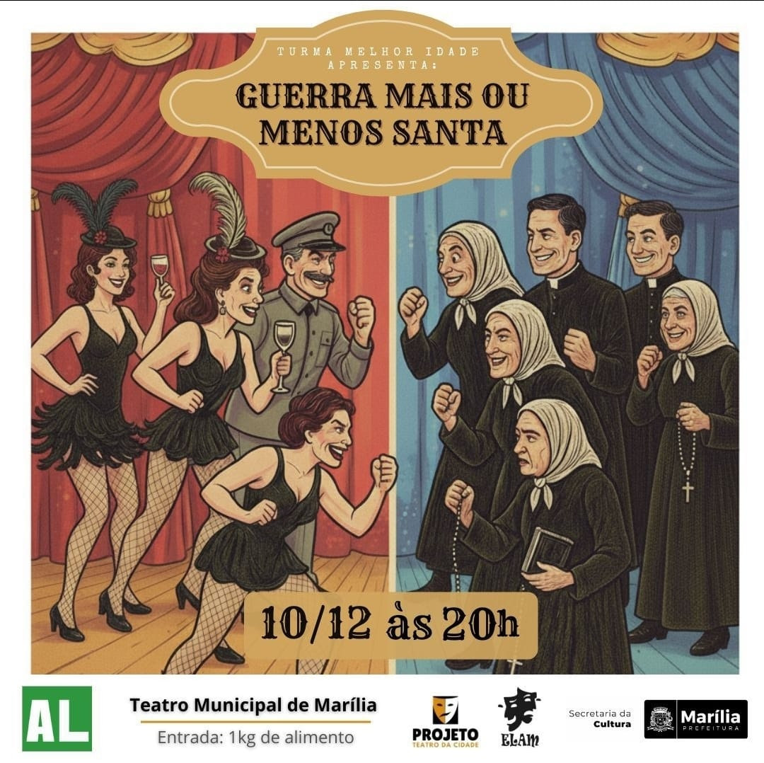 Projeto Teatro da Cidade realiza Mostra Final 2025 e anuncia ampliação de vagas para 2026. Serão seis dias de espetáculos no Municipal com entrada solidária e novas chances para ingressar no curso de teatro. Veja toda programação