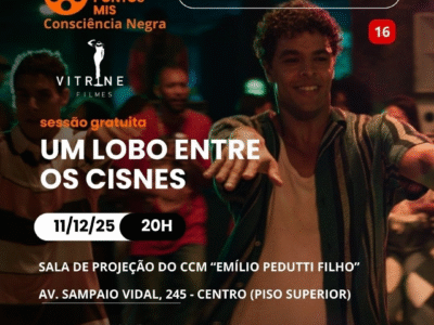 Cinema Pontos MIS apresenta em Marília hoje: UM LOBO ENTRE OS CISNES. Um drama biográfico poderoso sobre talento, disciplina e superação do maior bailarino brasileiro que rompeu paradigmas