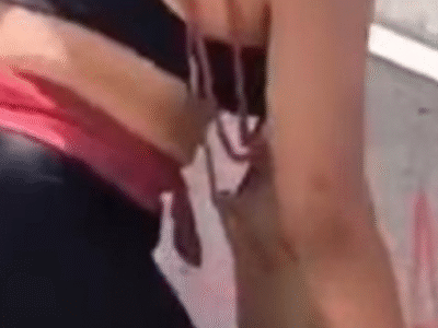 FLAGRANTE: Mulher picha patrimônio tombado em Belo Horizonte durante ato contra dosimetria e é presa; VEJA VÍDEO