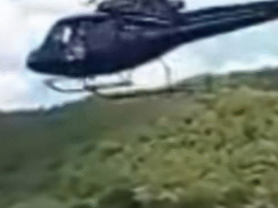 Helicóptero joga carne e multidão corre atrás em Goiânia; ASSISTA