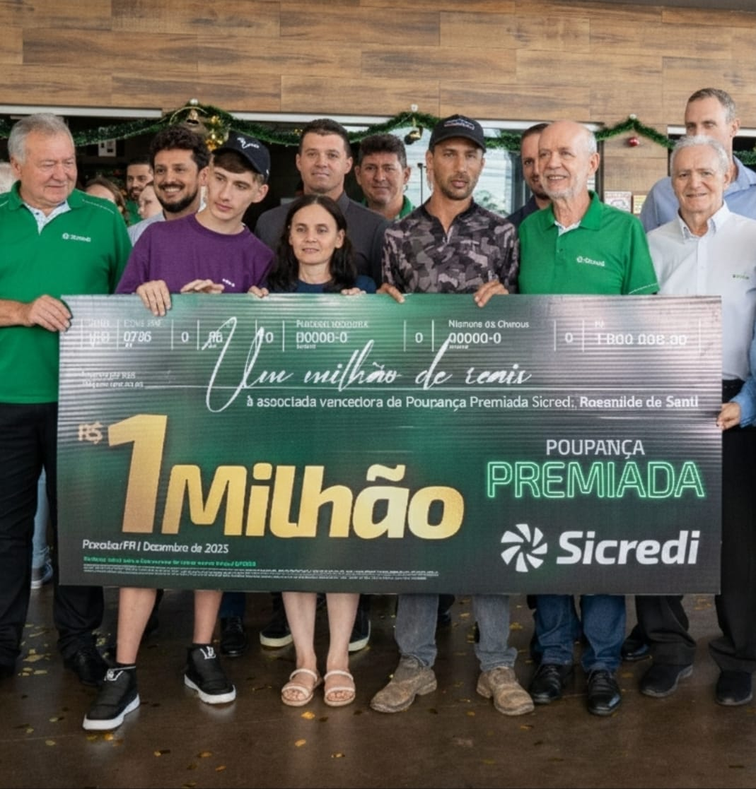 Moradora de Planalto, no Paraná, é contemplada com prêmio de R$ 1 milhão da campanha Poupança Premiada Sicredi. Cooperativa distribuiu mais de R$ 4,2 milhões ao longo de 2025