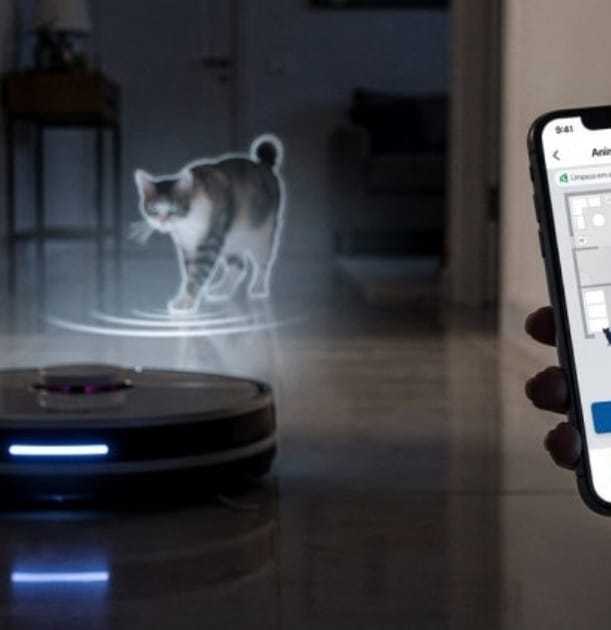 Esse robô limpa a casa, reconhece o pet sozinho e avisa se algo estiver errado na casa