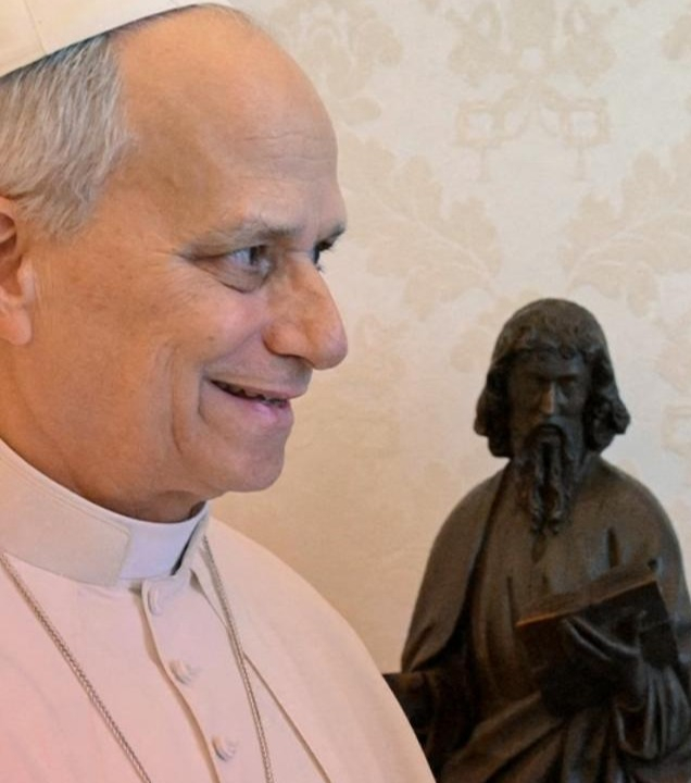 Papa Leão XIV com Maria Corina Machado, no Vaticano