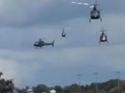 Helicóptero, carros, motos, caminhões, máquinas agrícolas reforçam apoio â caminhada pela liberdade; VEJA VÍDEO