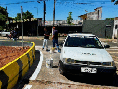 Emdurb conclui obras de remodelação no sistema viário de acesso e saída do Max Atacadista Norte. Nova rotatória em formato de gota faz parte das melhorias da região